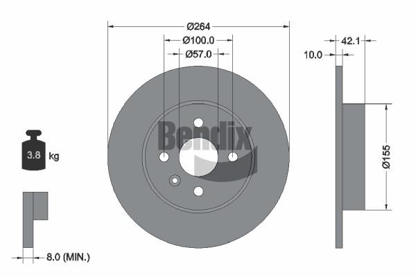 Bendix USA BDS1182 Brake disc BDS1182 BDS1182 Bendix USA Brake disc