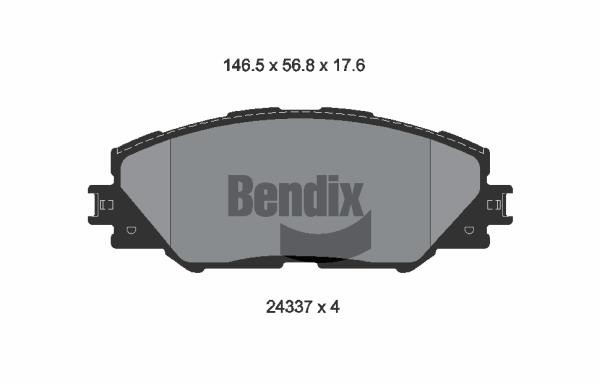 Bendix USA BPD1185 Brake Pad Set, disc brake BPD1185