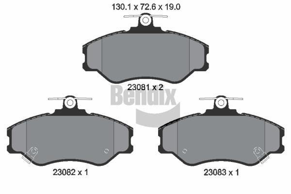 Bendix USA BPD1913 Brake Pad Set, disc brake BPD1913