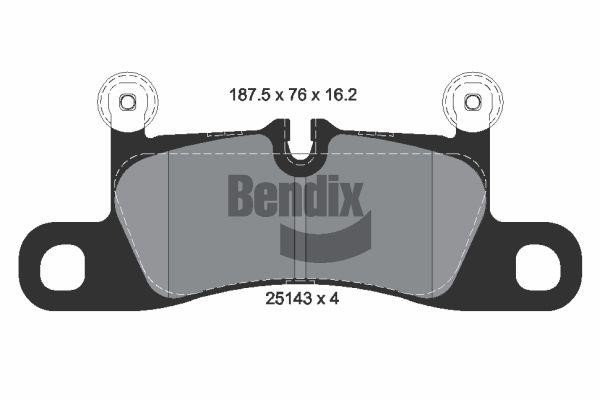 Bendix USA BPD2321 Brake Pad Set, disc brake BPD2321