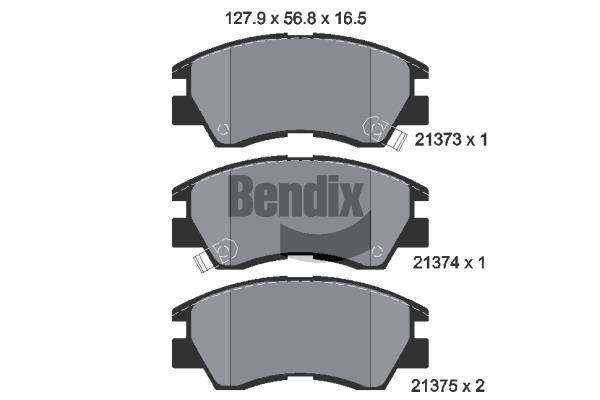 Bendix USA BPD1786 Brake Pad Set, disc brake BPD1786