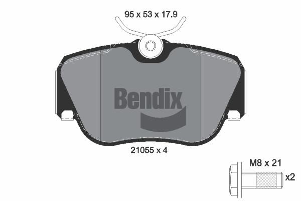 BPD1172 Bendix USA Brake pad set