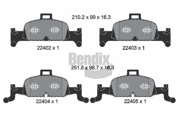 Bendix USA BPD1636 Brake Pad Set, disc brake BPD1636