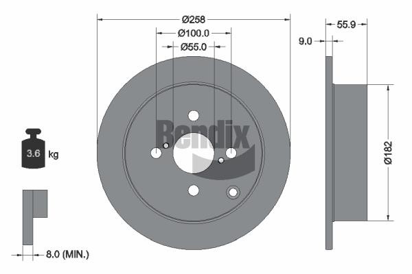 Bendix USA BDS1650 Brake disc BDS1650 BDS1650 Bendix USA Brake disc