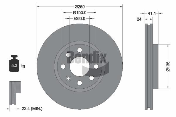 Bendix USA BDS1113 Brake disc BDS1113 BDS1113 Bendix USA Brake disc