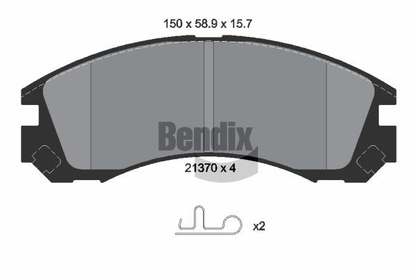 Bendix USA BPD1785 Brake Pad Set, disc brake BPD1785