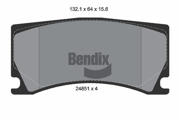 Bendix USA BPD2200 Brake Pad Set, disc brake BPD2200