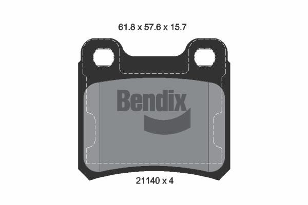 Bendix USA BPD1751 Brake Pad Set, disc brake BPD1751