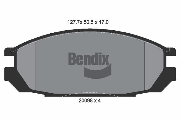 Bendix USA BPD1683 Brake Pad Set, disc brake BPD1683