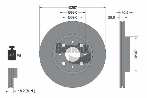 Bendix USA BDS1100 Brake disc BDS1100 BDS1100 Bendix USA Brake disc