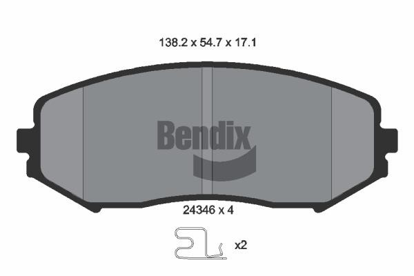 Bendix USA BPD1379 Brake Pad Set, disc brake BPD1379