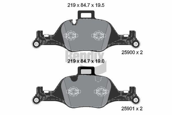 Bendix USA BPD2274 Brake Pad Set, disc brake BPD2274