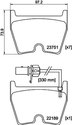 Bendix USA BPD2383 Brake Pad Set, disc brake BPD2383