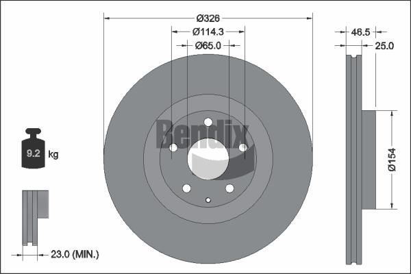 Bendix USA BDS2289 Brake disc BDS2289 BDS2289 Bendix USA Brake disc