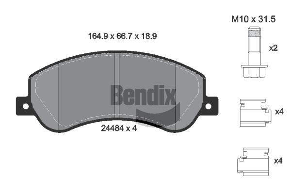 Bendix USA BPD1530 Brake Pad Set, disc brake BPD1530