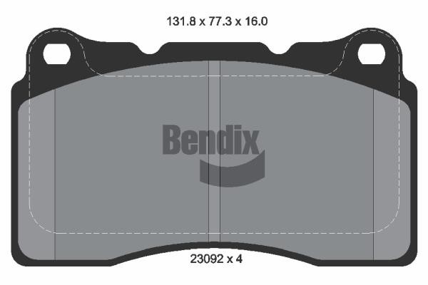 Bendix USA BPD1918 Brake pad set BPD1918 BPD1918 Bendix USA Brake pad set
