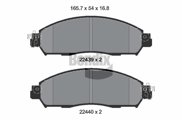 Bendix USA BPD1893 Brake pad set BPD1893 BPD1893 Bendix USA Brake pad set