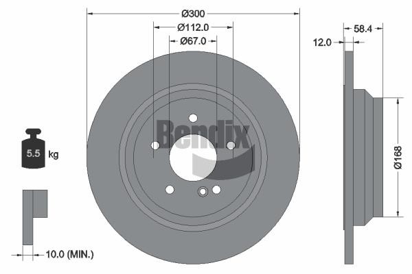 Bendix USA BDS1724 Brake disc BDS1724 BDS1724 Bendix USA Brake disc