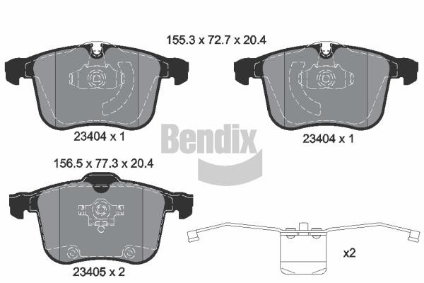Bendix USA BPD1969 Brake Pad Set, disc brake BPD1969