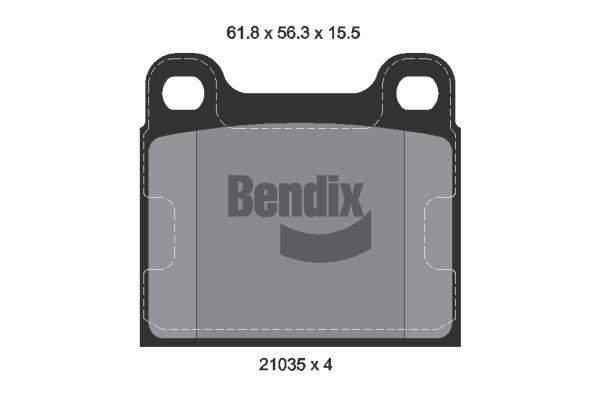 Bendix USA BPD1743 Brake Pad Set, disc brake BPD1743