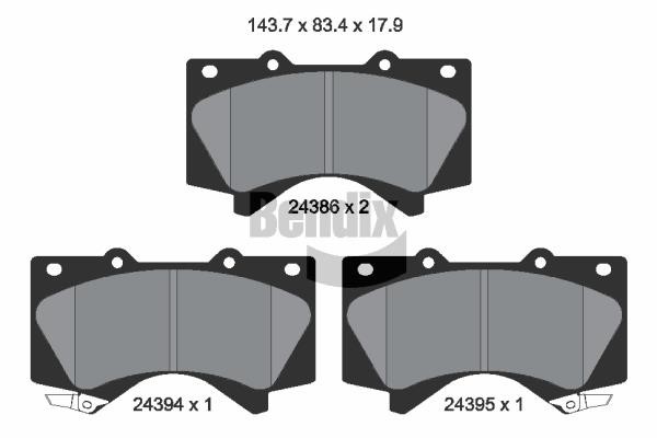 Bendix USA BPD2145 Brake Pad Set, disc brake BPD2145