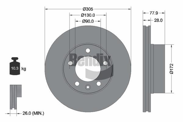 Bendix USA BDS1083 Brake disc BDS1083 BDS1083 Bendix USA Brake disc