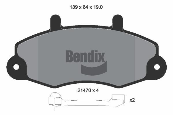 Bendix USA BPD1796 Brake Pad Set, disc brake BPD1796