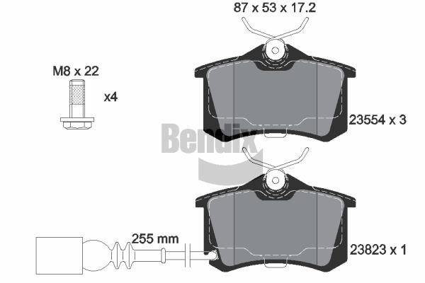 Bendix USA BPD2053 Brake Pad Set, disc brake BPD2053