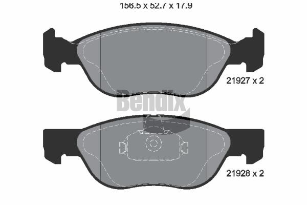 Bendix USA BPD1362 Brake Pad Set, disc brake BPD1362