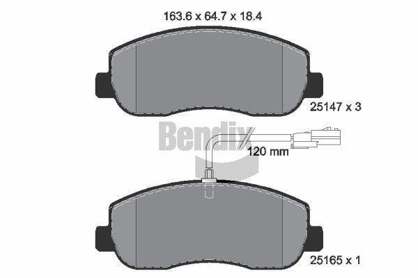 Bendix USA BPD1037 Brake Pad Set, disc brake BPD1037