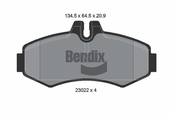 Bendix USA BPD1257 Brake Pad Set, disc brake BPD1257