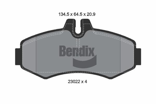 BPD1257 Bendix USA Brake pad set