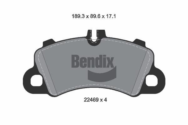 Bendix USA BPD1665 Brake Pad Set, disc brake BPD1665