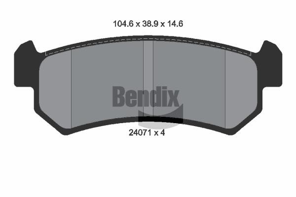 Bendix USA BPD2088 Brake Pad Set, disc brake BPD2088