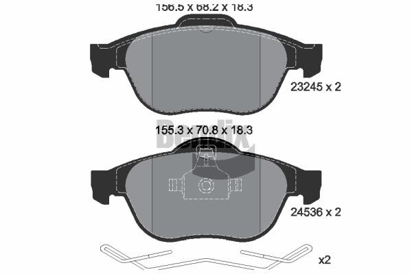 Bendix USA BPD1210 Brake Pad Set, disc brake BPD1210