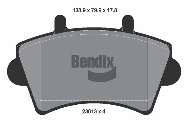 Bendix USA BPD1155 Brake Pad Set, disc brake BPD1155