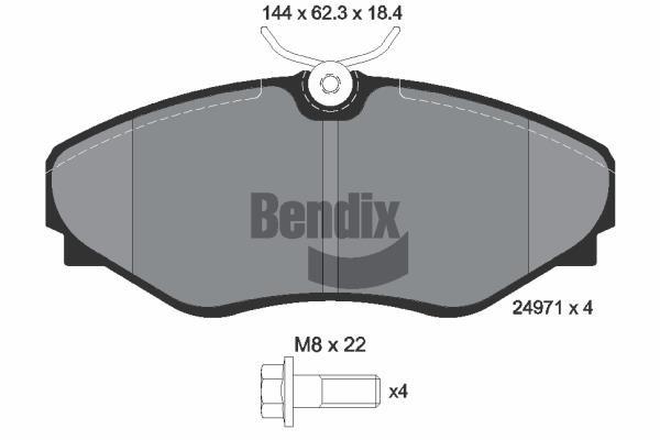 Bendix USA BPD2210 Brake Pad Set, disc brake BPD2210