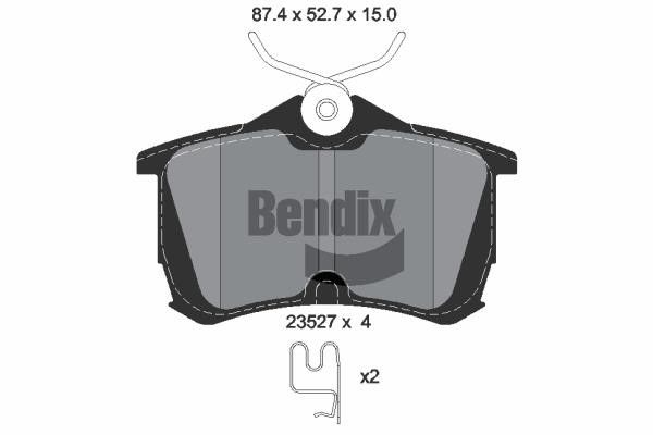 Bendix USA BPD2003 Brake Pad Set, disc brake BPD2003