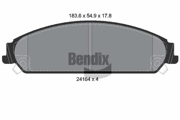 Bendix USA BPD2101 Brake Pad Set, disc brake BPD2101