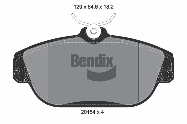 Bendix USA BPD1688 Brake Pad Set, disc brake BPD1688