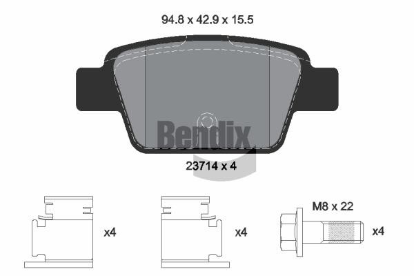 Bendix USA BPD1120 Brake Pad Set, disc brake BPD1120