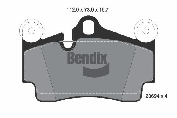 Bendix USA BPD1401 Brake Pad Set, disc brake BPD1401