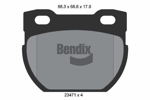 Bendix USA BPD1989 Brake Pad Set, disc brake BPD1989