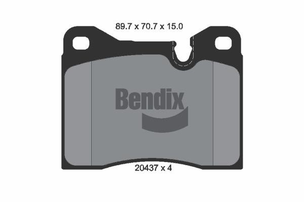 Bendix USA BPD1315 Brake Pad Set, disc brake BPD1315