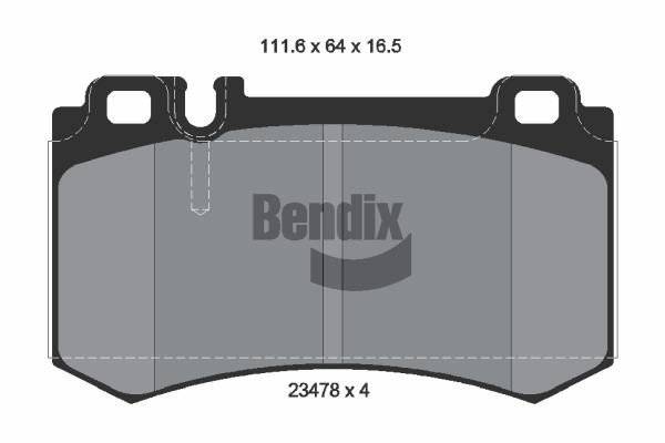 Bendix USA BPD1991 Brake Pad Set, disc brake BPD1991