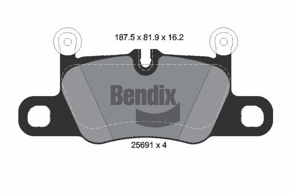 Bendix USA BPD2260 Brake Pad Set, disc brake BPD2260