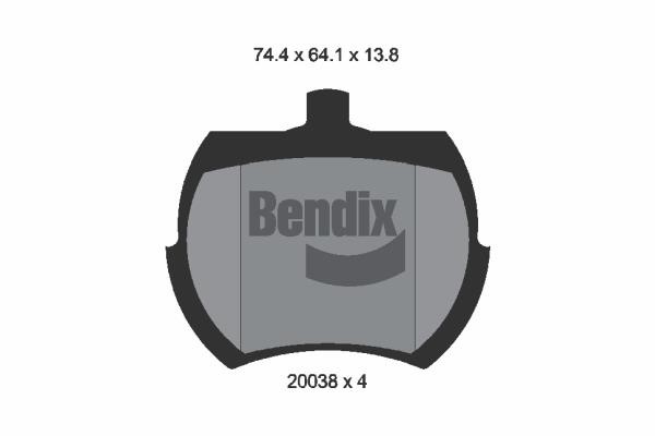 Bendix USA BPD1679 Brake Pad Set, disc brake BPD1679