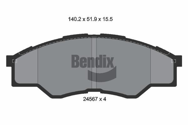 Bendix USA BPD2173 Brake Pad Set, disc brake BPD2173