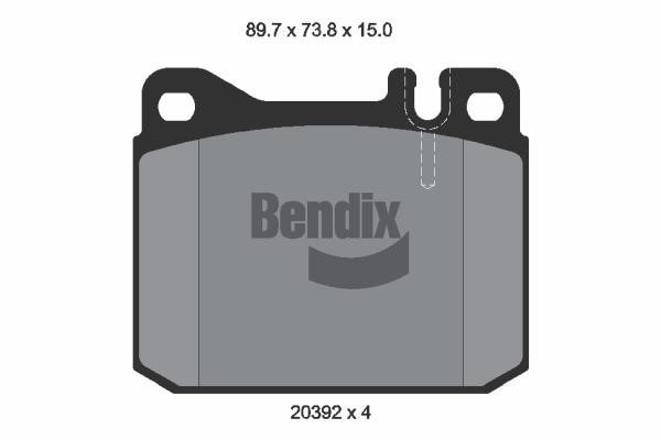 Bendix USA BPD1703 Brake Pad Set, disc brake BPD1703