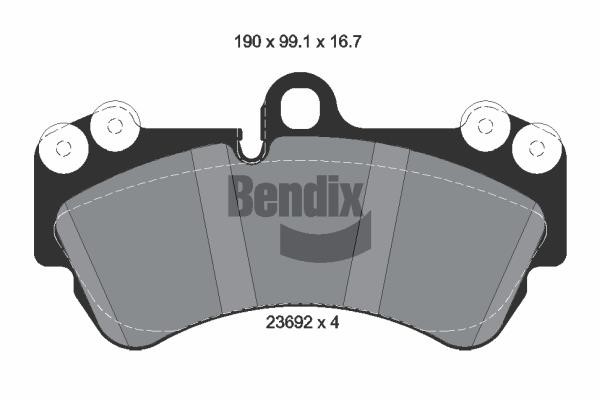 Bendix USA BPD2027 Brake Pad Set, disc brake BPD2027